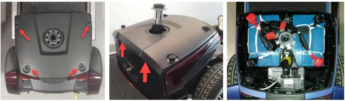 Accessing the batteries