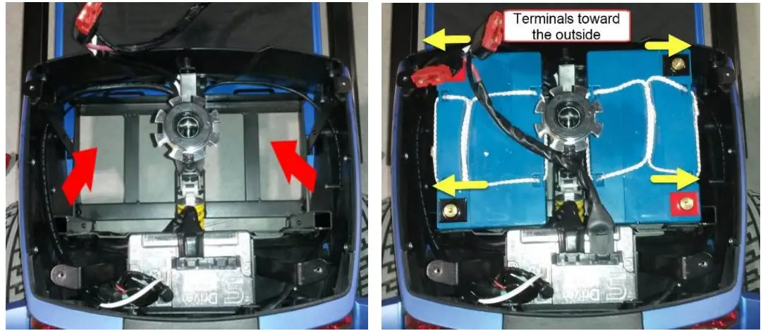 Installing the new batteries