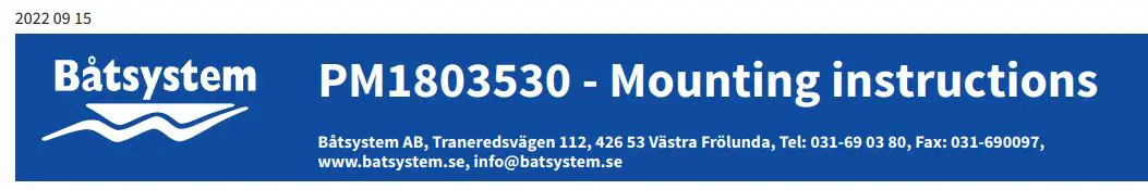 Batsystem PM1803530 Stainless Steel Motorboat Platform Instruction Manual