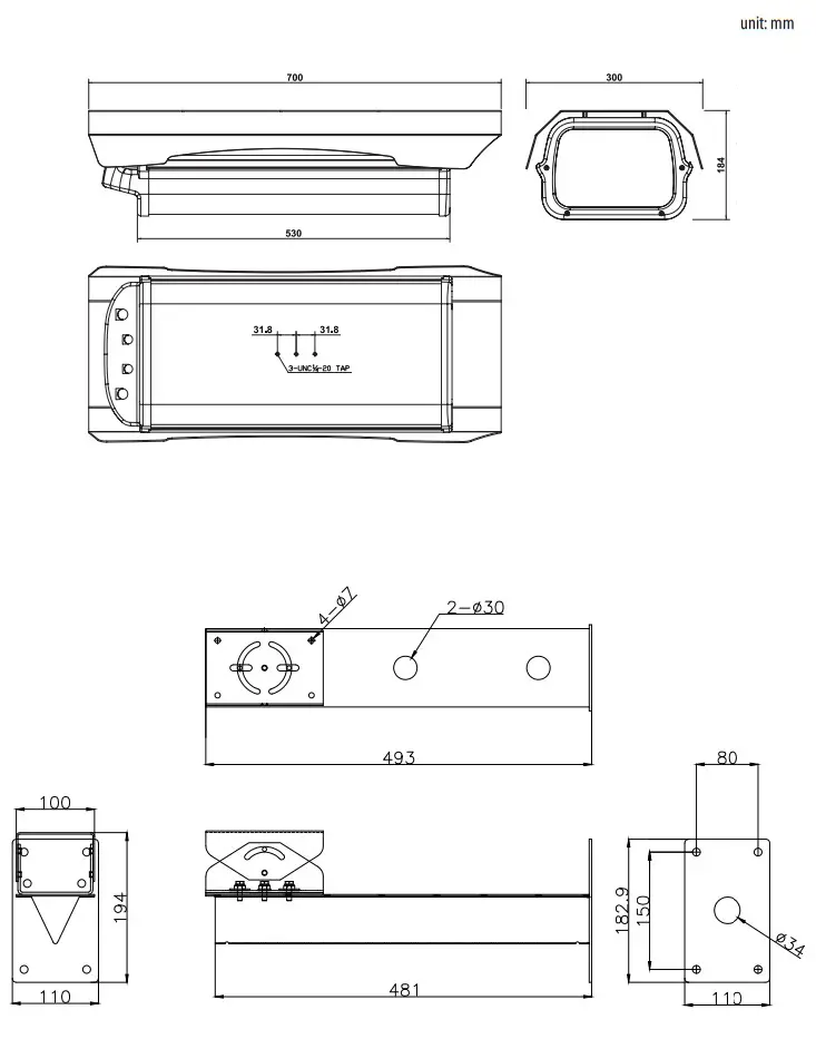 WISeNeT SHB-9000H TNB-9000 Outdoor Housing - Fig 6