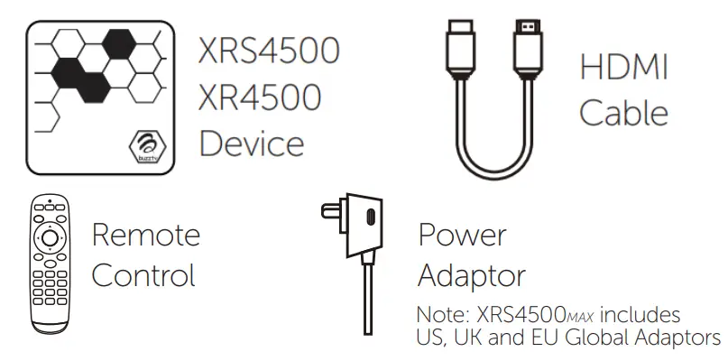 buzztv XR4500 TV Box - Package Contents