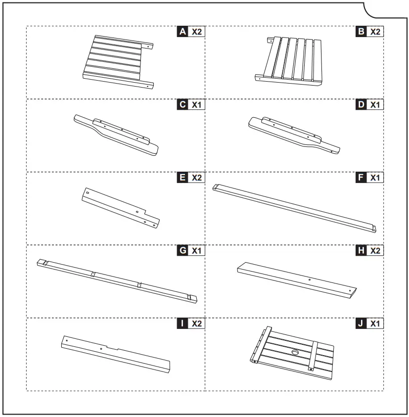 Outsunny 84B 394 84B 441 Outdoor Patio Wooden Double Chair Garden Bench - fig 2