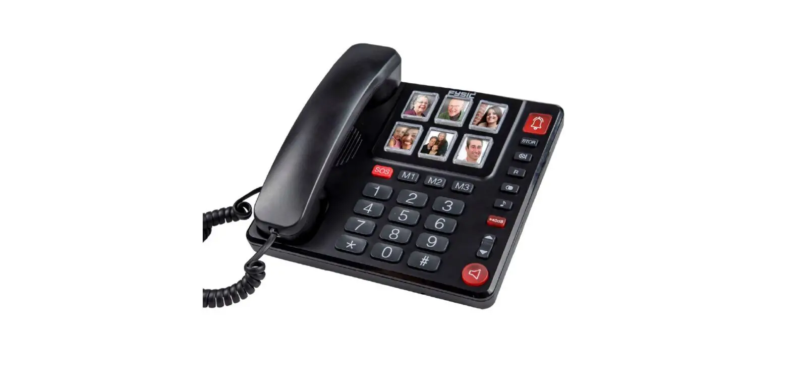 Fysic Fx-3930 Landline Phone With Large Photo Keys And Numbers User Manual