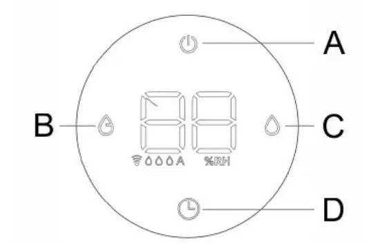 Airbi EVO WiFi Evaporative Humidifier - control