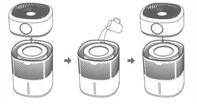 Airbi EVO WiFi Evaporative Humidifier - position