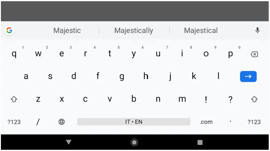 MAJESTIC TAB 814 Tablet PC - Software keyboard
