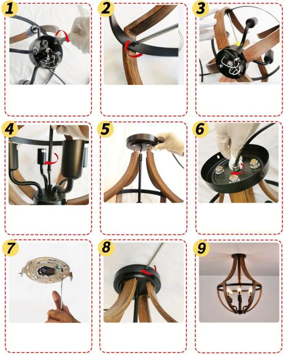 OUKANING 8882 Farmhouse Pendant Lighting - FIGURE 2