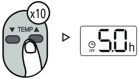 Koppel RG51A E Remote Controller - TIMER OFF setting