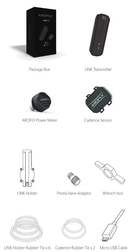 AROFLY 4718009140073 Link A1 Power Meter + Cadence Sensor Bundle - fig