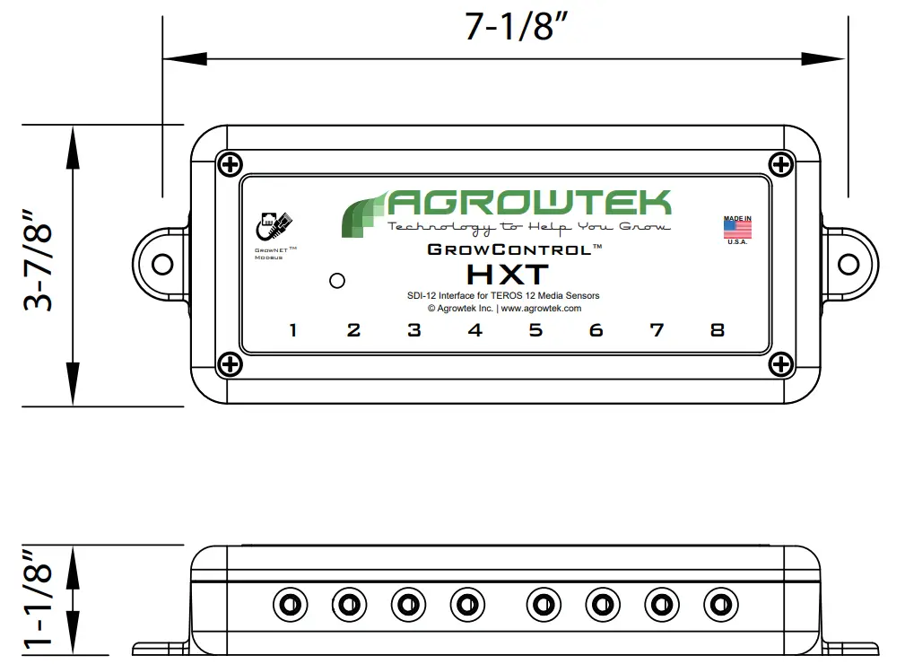 AGROWTEK HXT SDI Sensor Hub - Mounting holes
