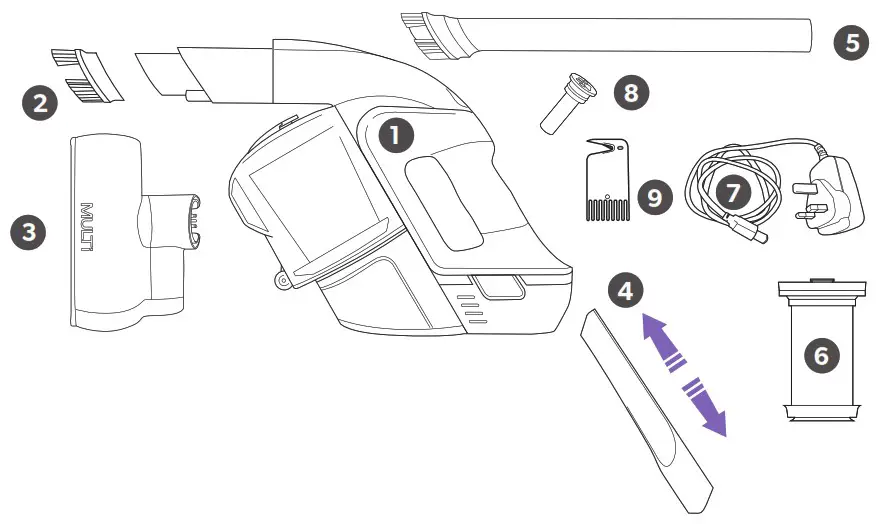 Gtech ATF061 Ultimate Cordless Pet Vacuum Bundle - What’s in the box 1