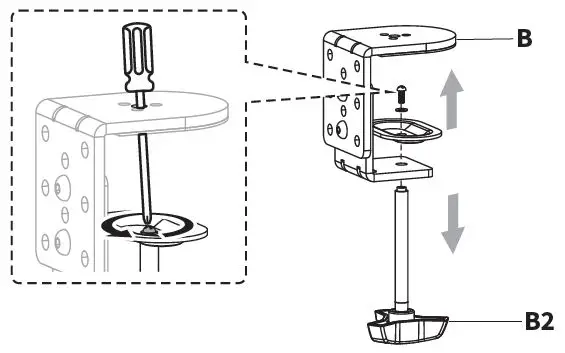 V I V O-STAND-V032-Dual-Monitor-Desk-Mount-5
