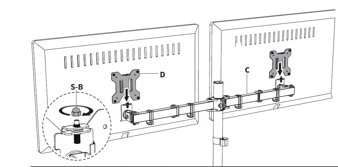 V I V O-STAND-V032-Dual-Monitor-Desk-Mount-9
