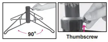 GE Pre-Lit Christmas Trees with Easy Light Instruction Manual - The tree stand should be open