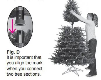 GE Pre-Lit Christmas Trees with Easy Light Instruction Manual - To assemble the tree top