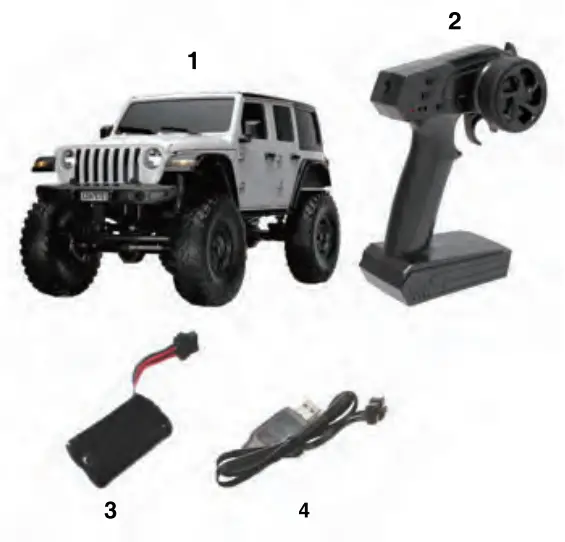  124 Mini Rock Crawler Series - Box Contents