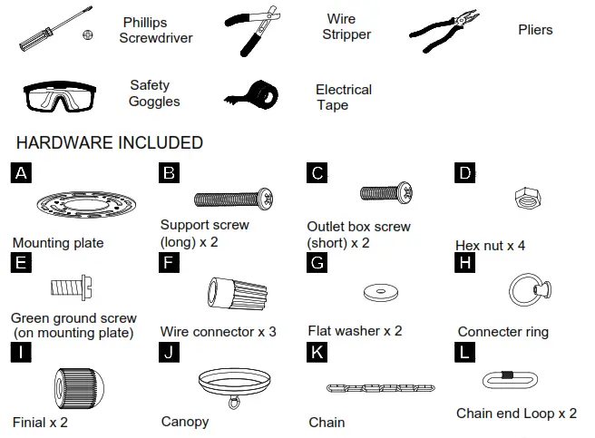 YOUKAIN HDLP-10556BKBD Light Pro 6-Light Vintage Matte Black and Muted Brass Chandelier - TOOLS