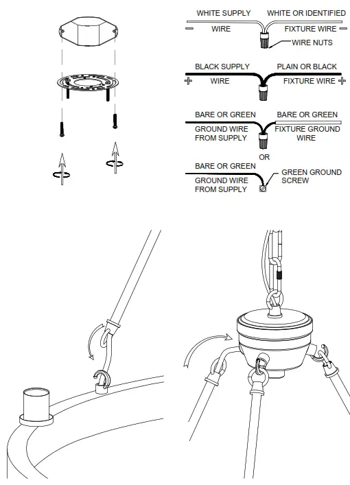 YOUKAIN HDLP-10556BKBD Light Pro 6-Light Vintage Matte Black and Muted Brass Chandelier - TOOLS1