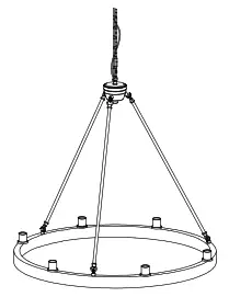 YOUKAIN HDLP-10556BKBD Light Pro 6-Light Vintage Matte Black and Muted Brass Chandelier