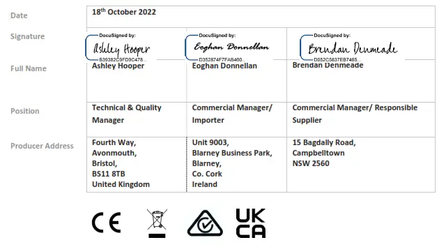 POLAR DM075 Display Fridge - DECLARATION OF CONFORMITY