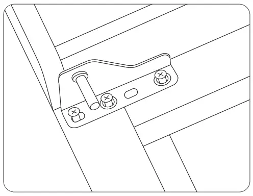 POLAR DM075 Display Fridge - left upper hinge