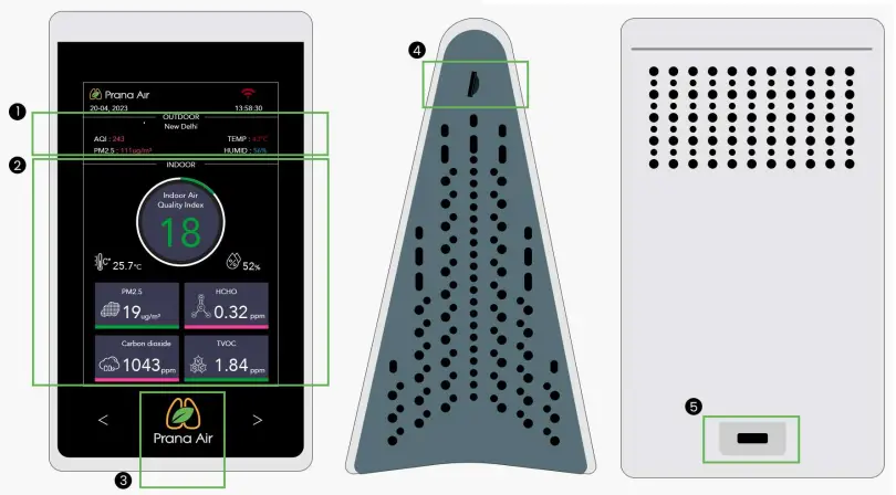 Prana Air Sensible Air Quality Monitor - Description