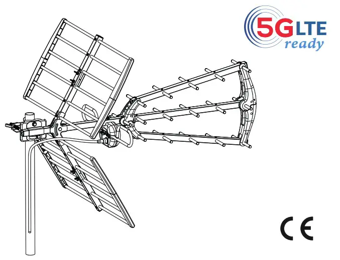 ZODIAC ZTL 236B5G Triple Digital Terrestrial Antenna - cover