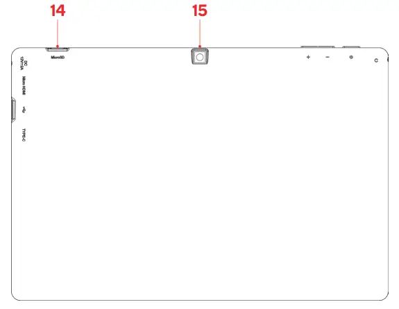 kogan KAL10D600PB ATLAS 10.1 Inch 2-IN-1 D600 Touchscreen Laptop - Rear view