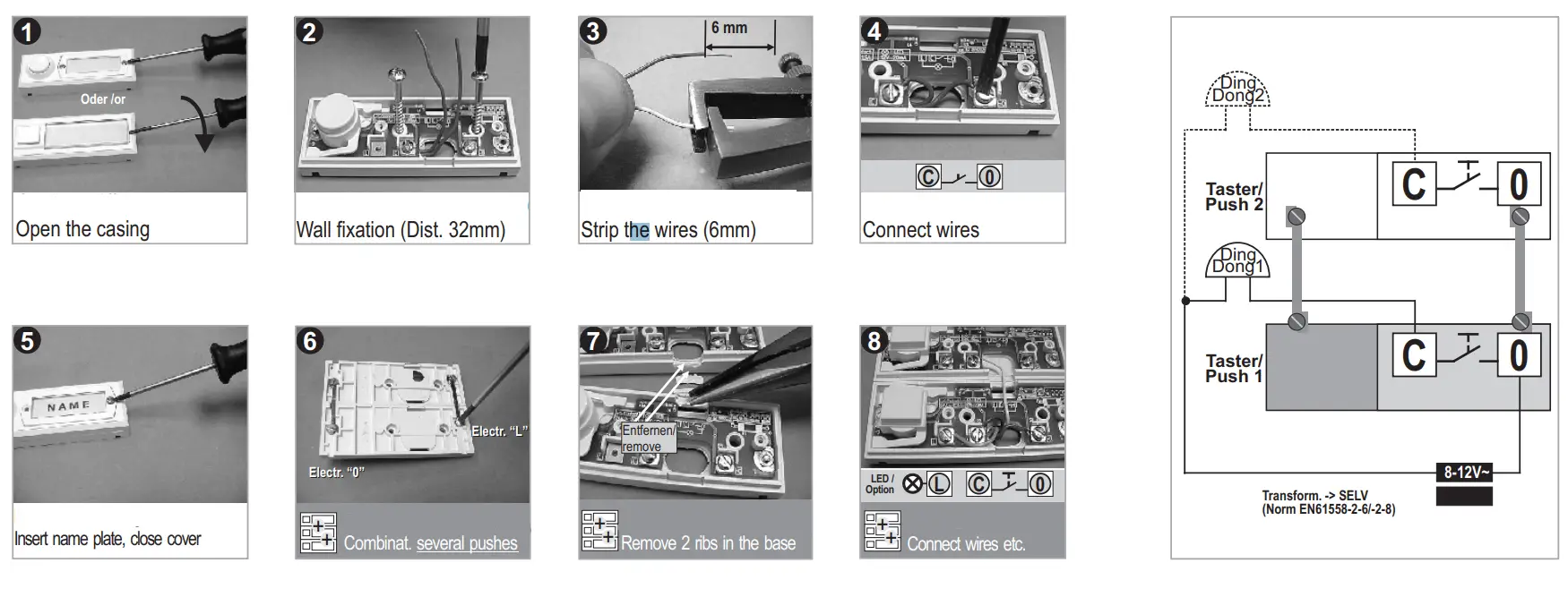 GROTHE MV510130 Push Button Combifix -
