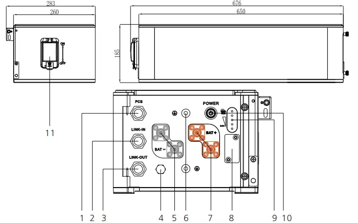 Jinko Solar JKS-B51XXX-BI Series SunTank Solar Battery - connector