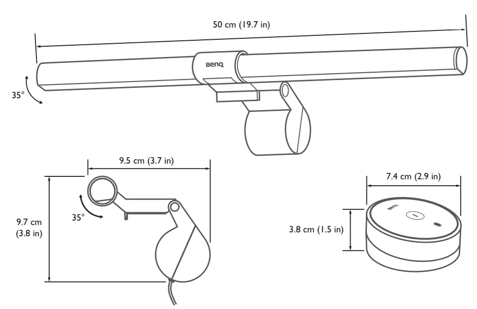 BenQ CR20 C ScreenBar Halo - Assembly 13