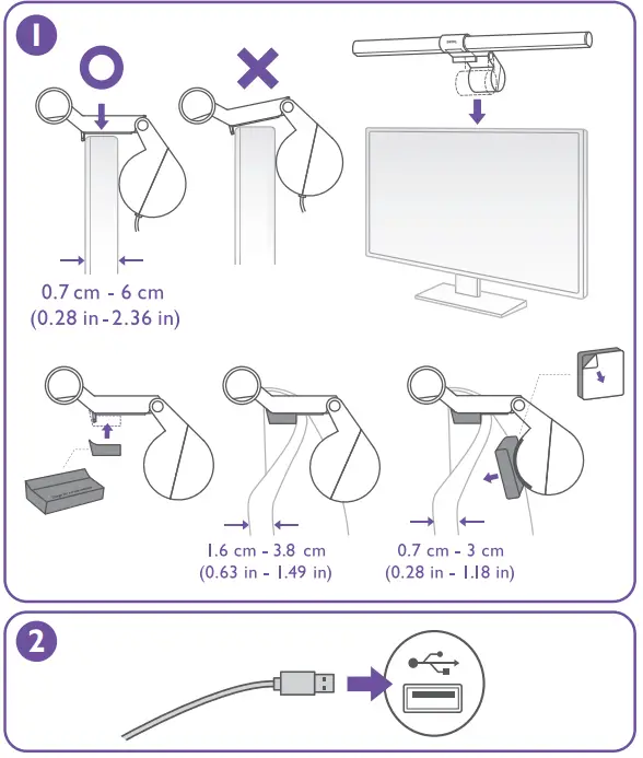 BenQ CR20 C ScreenBar Halo - Assembly 2