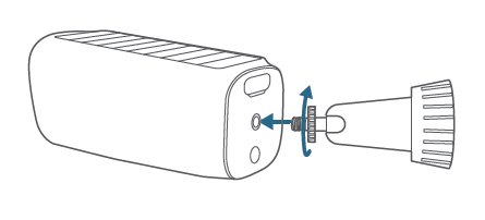 Firmly screw the knob