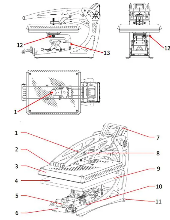 TOOLOTS Magnetic Auto Open High Pressure Heat Press Machine - equipment