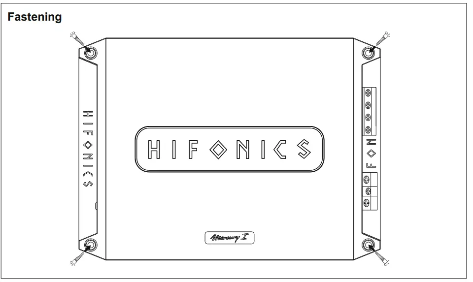 HIFONICS Mercury Series Digital Class D Mono Amplifier - MECHANICAL INSTALLATION