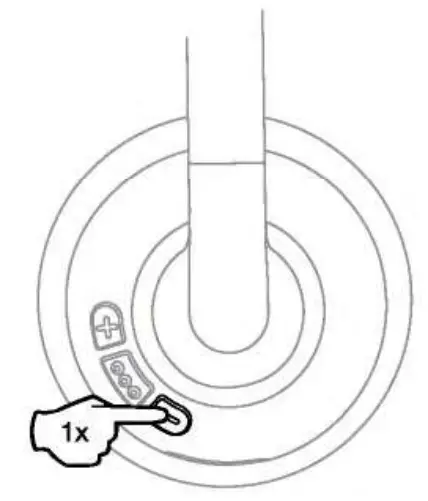 Skullcandy Cassette Wireless Headphone - Volume Down