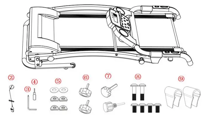 JK105C-1 Redliro Electric Treadmill fig 1