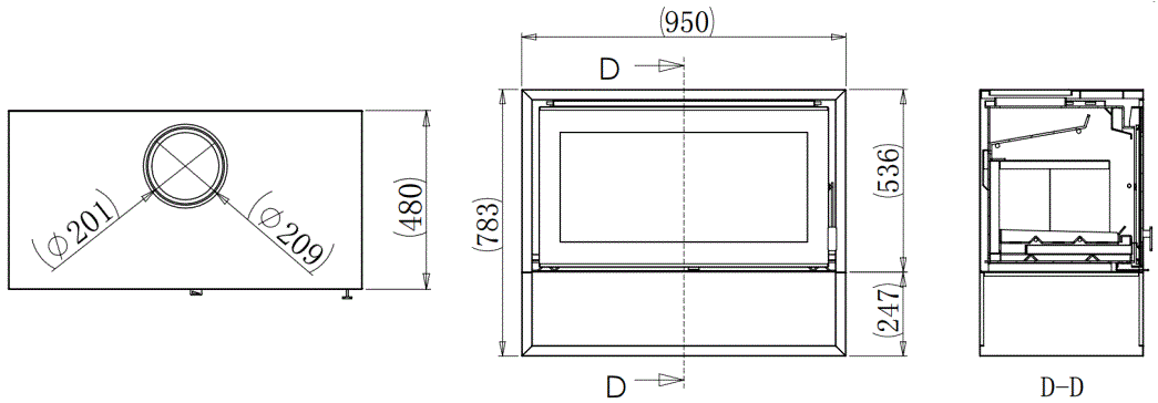 Flamm-950-Log-Base-Closed-Combustion-Fireplace-FIG-1