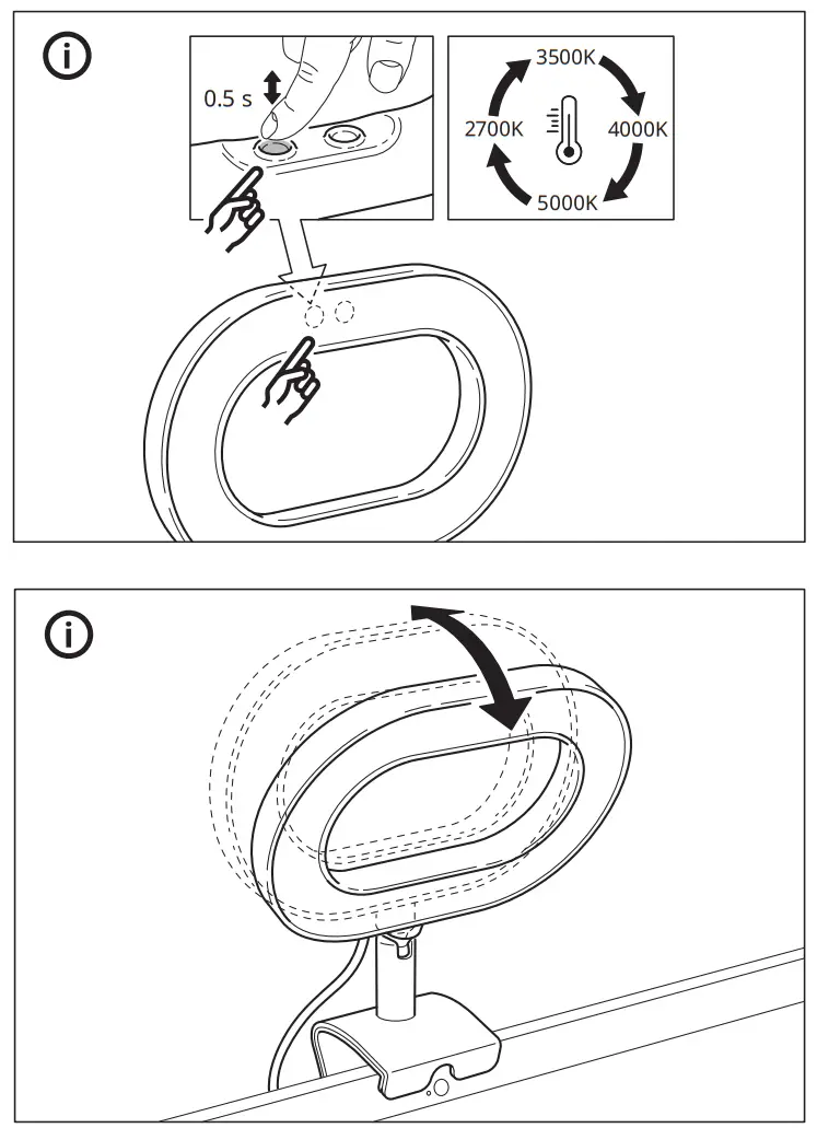 IKEA AA 23325412100 STÄNKREGN LED Ring Lamp Dimmable Turquois - Figure 4