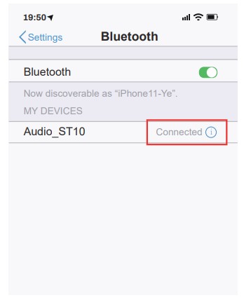 Connect the Bluetooth