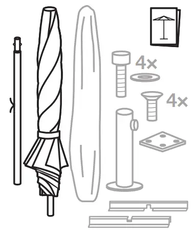 Suncomfort Glatz Parasol Fortello Easy - Lower pole
