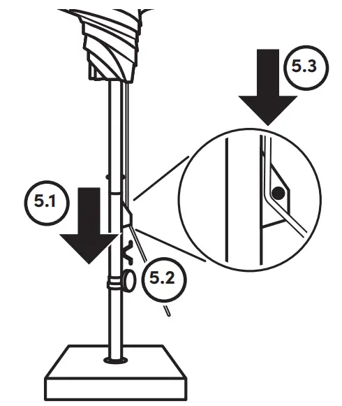 Suncomfort Glatz Parasol Fortello Easy - Lower pole4