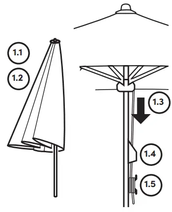 Suncomfort Glatz Parasol Fortello Easy - Use1
