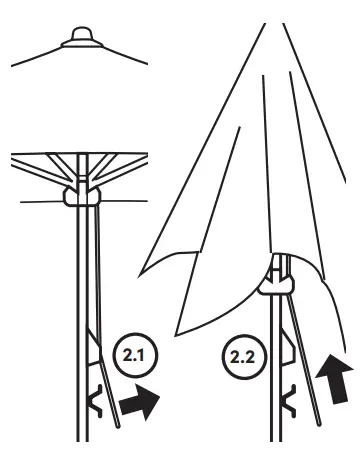 Suncomfort Glatz Parasol Fortello Easy - Use2