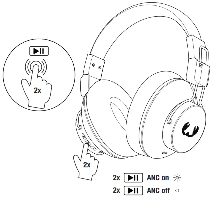 FRESH N REBEL 3AHP400 Wireless ANC Headphones - ACTIVE NOISE CANCELLING
