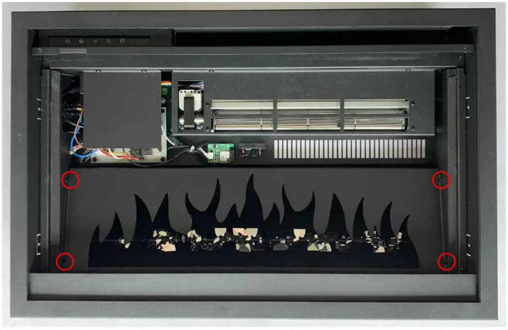 Remii Classic Slim Electric Fireplace - flame stencil