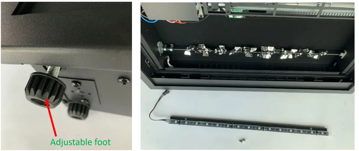 Remii Classic Slim Electric Fireplace - foot slightly