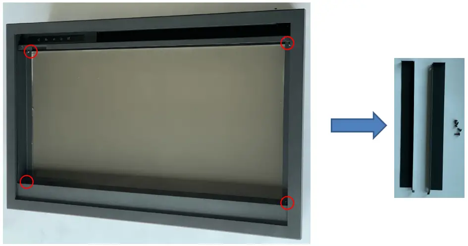 Remii Classic Slim Electric Fireplace - glass panel 1