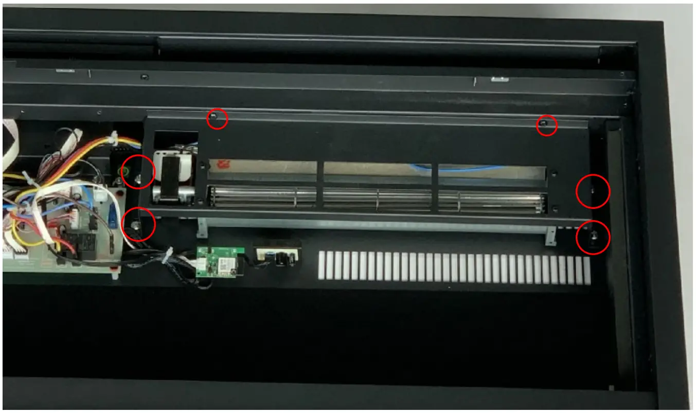 Remii Classic Slim Electric Fireplace - silver colored screws