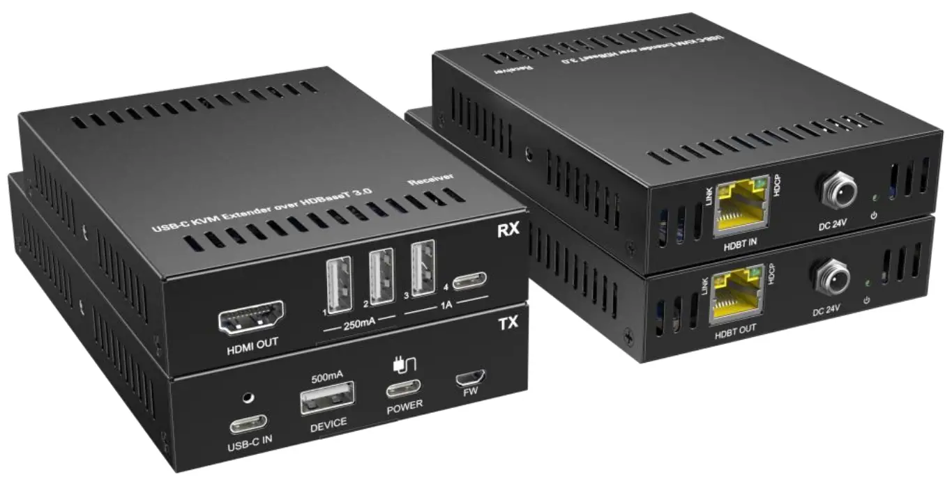 TPUH652 USB-C KVM Extender Over HDBaseT3.0